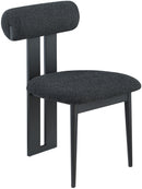 Dario - Boucle Dining Chair With Black Frame (Set of 2)
