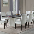 Carena - Dining Table With Leaf - White & Brown