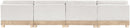 Turin - Chenille Fabric Upholstered Modular Sectional - White