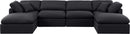 Indulge - Linen 6 Piece Modular Double Chaise Sectional