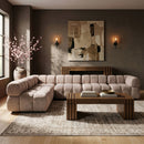 Orin - Velvet 6 Piece Modular L-Shaped Sectional