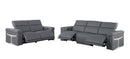 1126 - 5-Piece Modular Power Reclining Sofa And Loveseat Set In With 4 Power Recliners & Power Headrests