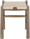 Santos - Faux Leather Upholstered Bench - Walnut Frame