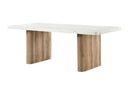 D2504 - 9 Piece Dining Room Set (Dining Table And 8 Dining Chairs) - Light Gray / White