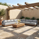 Solace - Olefin Fabric 5 Piece Outdoor Patio Modular Sectional