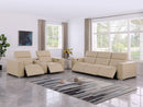 1208 - Leather Reclining Set (Sofa & Loveseat With 5 Power Recliners)