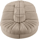 Rummi - Oval Velvet Performance Fabric Upholstered 8 Piece Modular Sectional