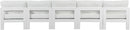 Nizuc - Outdoor Patio 5 Seat Modular Armless Sofa With White Frame