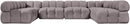 Orin - U-Shaped Velvet 6 Piece Modular Sectional