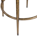 Ferro - Upholstered Backless Counter Stool With Brushed Gold Base