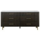 Clayten - Dresser - Marble Top & Espresso
