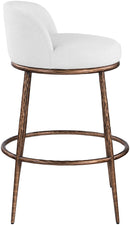 Ferro - Performance Fabric Upholstered Bar Stool - Antique Bronze