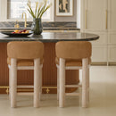 Paloma - Vegan Leather Upholstered Counter Stool (Set of 2) - Tan / Rich Natural