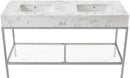 Marmo - Engineered Marble Bathroom Vanity With Chrome Base