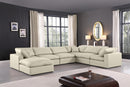 Comfy - 7 Piece Faux Leather Modular Sectional With Chaise