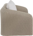 Seacrest - Olefin Water Resistant Fabric And Wicker 2 Piece Outdoor Patio Modular Loveseat
