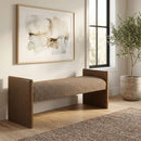 Hickory - Fabric Upholstered Bench - Brown Frame