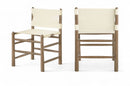 Santos - Vegan Leather Upholstered Dining Chair With Stained Brown Base (Set of 2)