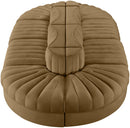 Rummi - Oval Velvet Performance Fabric Upholstered 8 Piece Modular Sectional