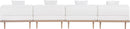 Laguna - 4 Piece 142" Upholstered Outdoor Patio Modular Armless Sofa