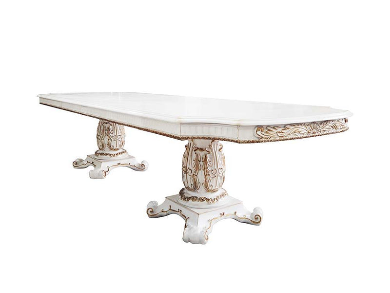 Vendome - 30" Dining Table With Pedestal Base - Antique Pearl