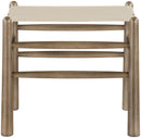 Santos - Faux Leather Upholstered Bench - Walnut Frame