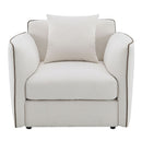 Yolanda - Chair With Pillow - Beige Chenille