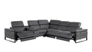 1246 - 6-Piece L-Shaped Modular Power Reclining Sectional With 3 Power Recliners And Power Headrests