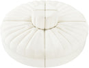 Rummi - Round Velvet Performance Fabric Upholstered 4 Piece Modular Sofa