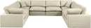 Comfy - 8 Piece Faux Leather Modular Sectional