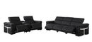 1126 - 6-Piece Modular Power Reclining Sofa And Console Loveseat Set In With 5 Power Recliners & Power Headrests