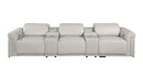 1126 - 5-Piece Modular Power Reclining Sofa In With 3 Power Recliners & Power Headrests