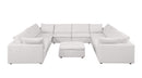 1100 - 11-Piece U-Shaped Sectional In Italian Fabric - Pearl