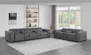 1224 - 8-Piece Modular Power Reclining Sofa & Loveseat Set In With 5 Power Recliners & Power Headrests