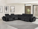 1224 - 7-Piece L-Shaped Sectional Sofa In With 4 Power Recliners & Power Headrests
