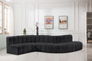 Arc - Faux Leather 6 Piece Curved Modular Sofa