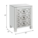 Noralie - Accent Table With 3 Drawers - Mirrored & Faux Diamonds