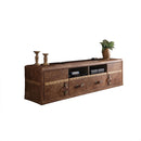 Aberdeen - TV Stand - Retro Brown Top Grain Leather