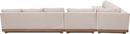 Solace - Olefin Fabric 5 Piece Outdoor Patio Modular Sectional
