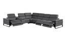 1246 - 7-Piece L-Shaped Modular Power Reclining Sectional With 3 Power Recliners And Power Headrests