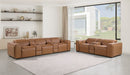 1224 - Coganc 8-Piece Modular Power Reclining Sofa & Loveseat Set In With 5 Power Recliners & Power Headrests - Cognac