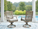Rainier Ranch - Swivel Chair With Cushion (Set of 2) - Brown / Beige