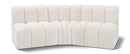 Arc - Boucle Fabric 3 Piece Modular Corner Sofa