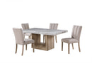 D02 - 9 Piece Dining Room Set (Dining Table And 8 Dining Chairs) - Beige / Natural