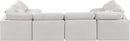 Indulge - Velvet 6 Piece Modular U-Shaped Sectional