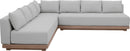Solace - Olefin Performance Fabric 3 Piece Outdoor Patio Modular Sectional (2 Sofas & Corner Chair)