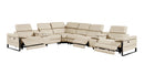 1246 - 8-Piece L-Shaped Modular Power Reclining Sectional With 3 Power Recliners And Power Headrests