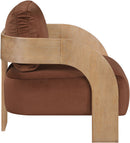 Cedra - Velvet Performance Fabric Upholstered Accent Chair - Cognac