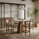 Atrium - Glass Top And Wood Base Dining Table