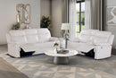 U6026 - Console Reclining Loveseat With LED And Speaker - White
